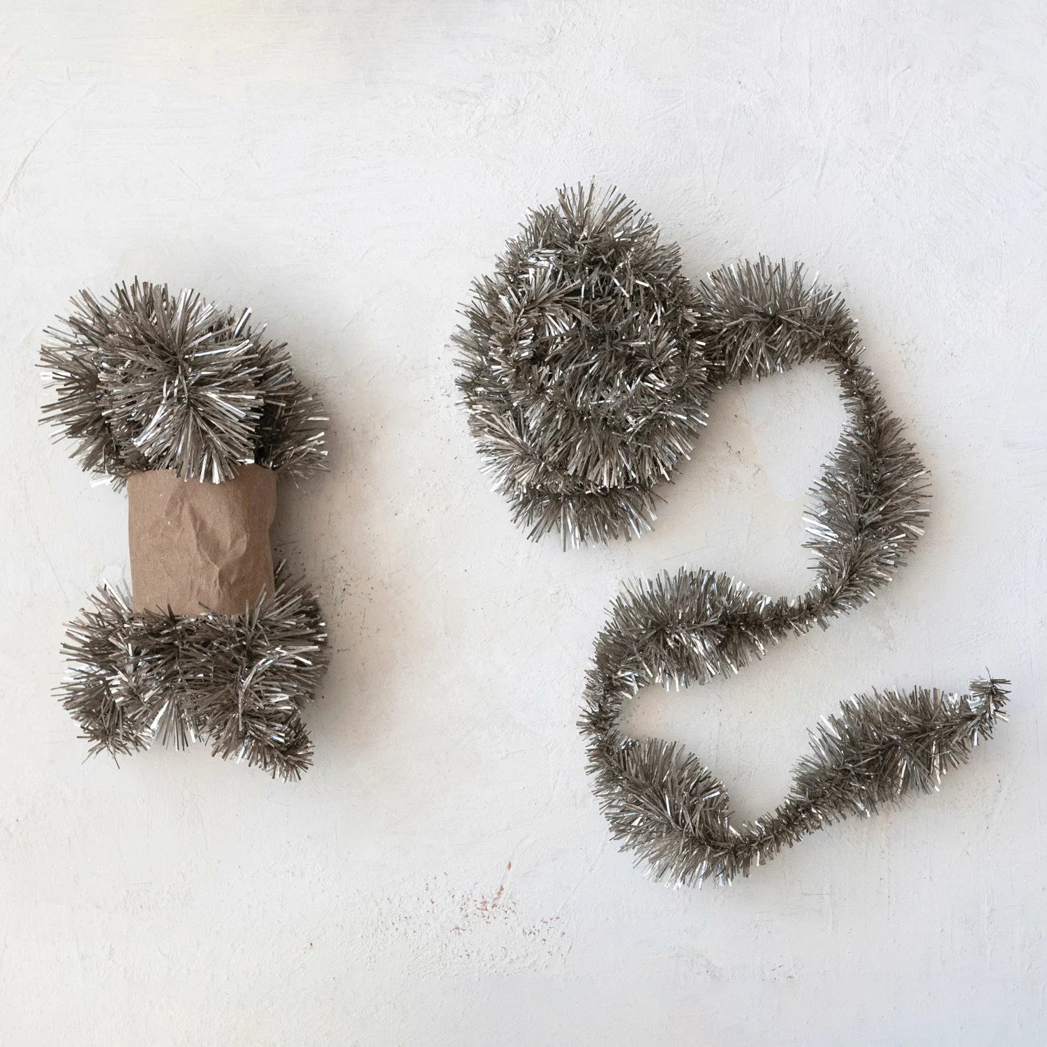 Tinsel Garland - Silver Finish