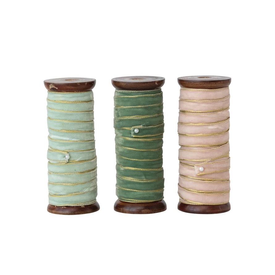 Velvet & Metallic Edge Ribbon