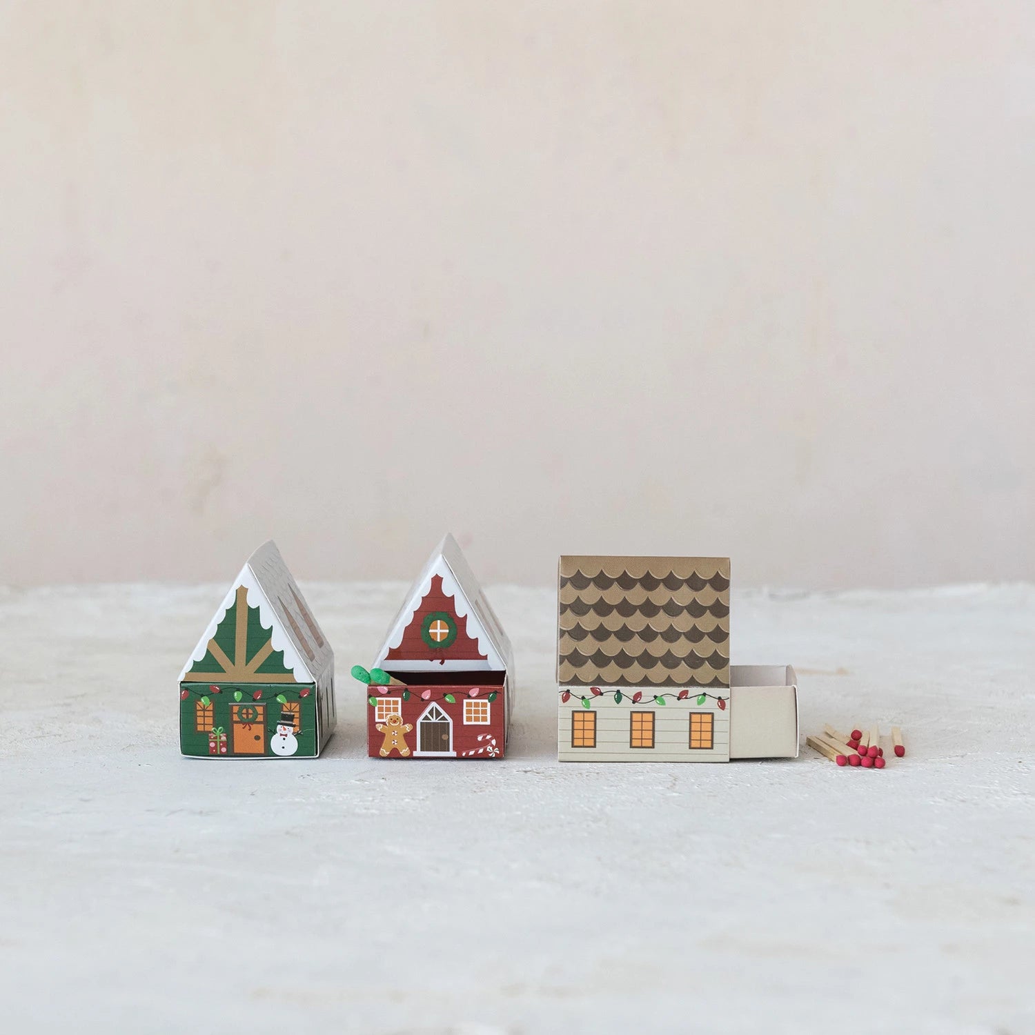 Matches in House Shaped Matchbox
