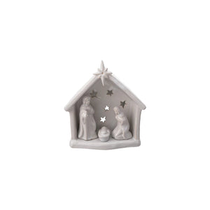 White Holy Family Tealight Holder