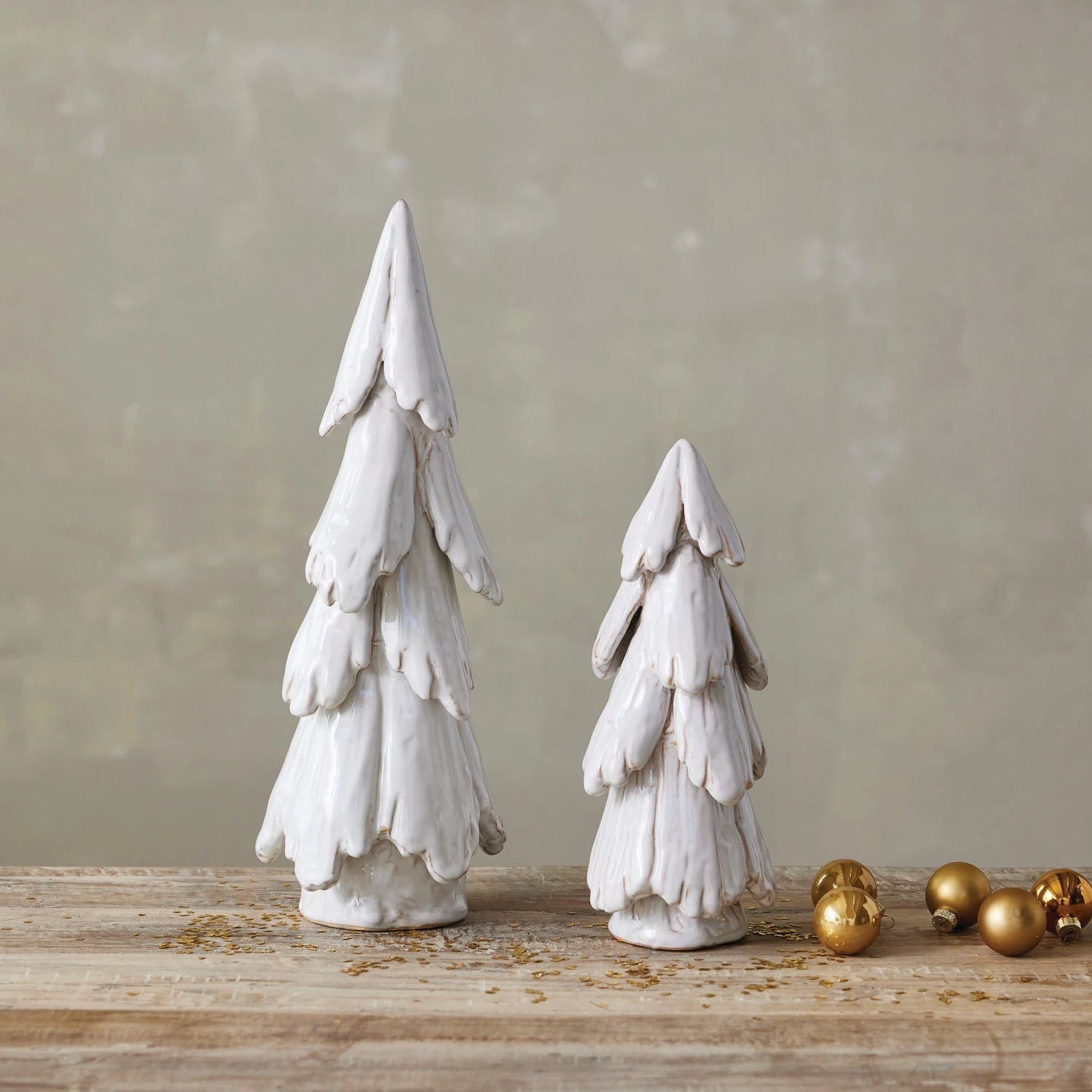 White Handmade Stoneware Tree