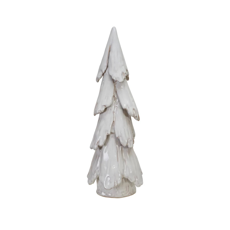 White Handmade Stoneware Tree