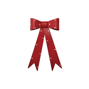 Red Polka Dot Metal Bow Wall Décor