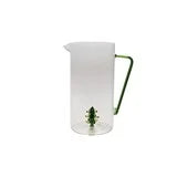 Green Handle & Tree Glass Pitcher | Box Turtle