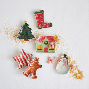 Hand-Painted Holiday Shaped Dish