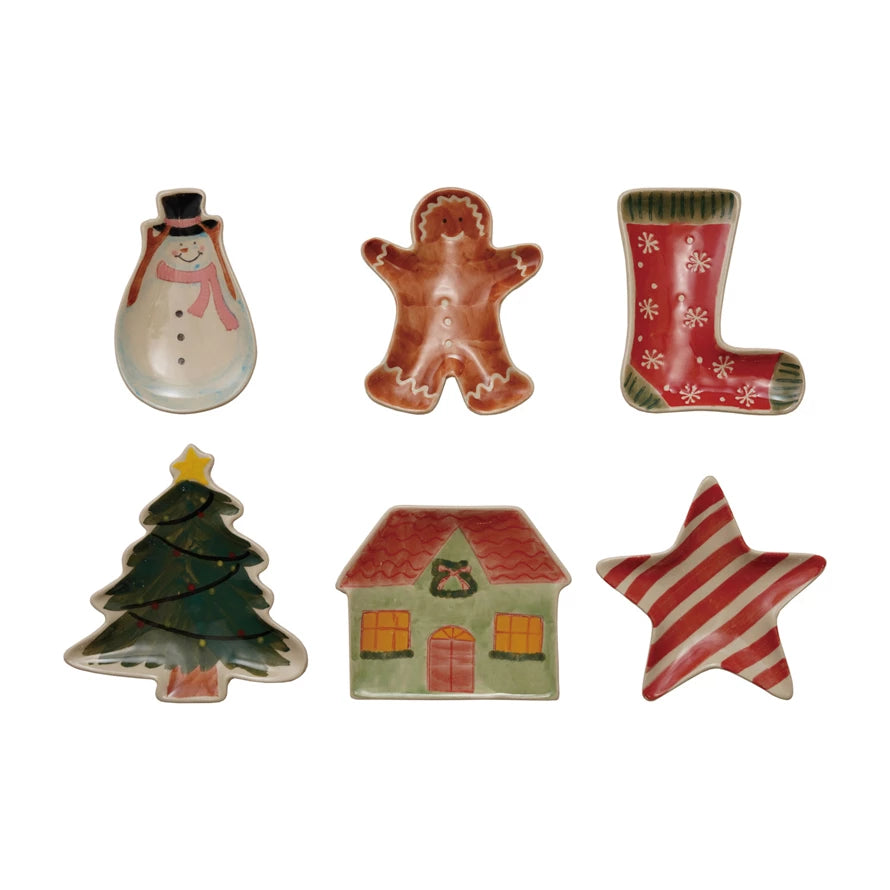 Hand-Painted Holiday Shaped Dish