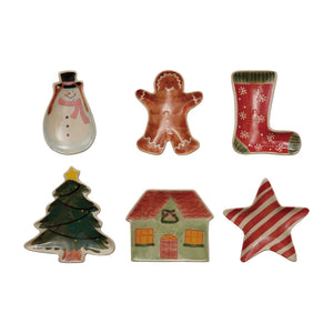 Hand-Painted Holiday Shaped Dish