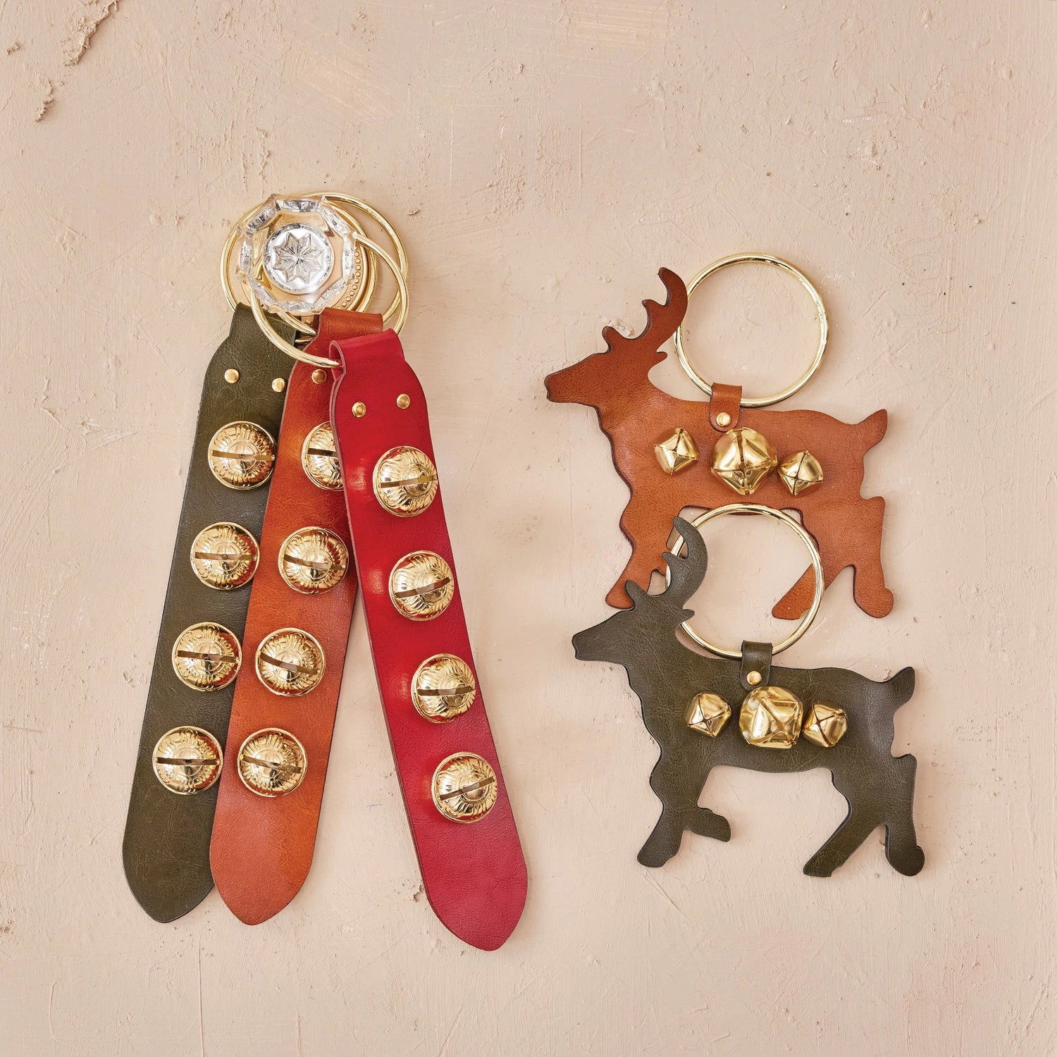 Leather & Metal Bells Door Hanger