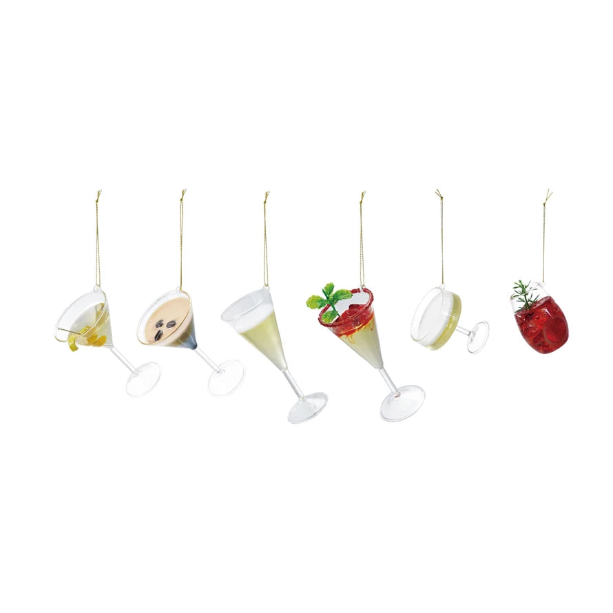 Glass Cocktail Ornament