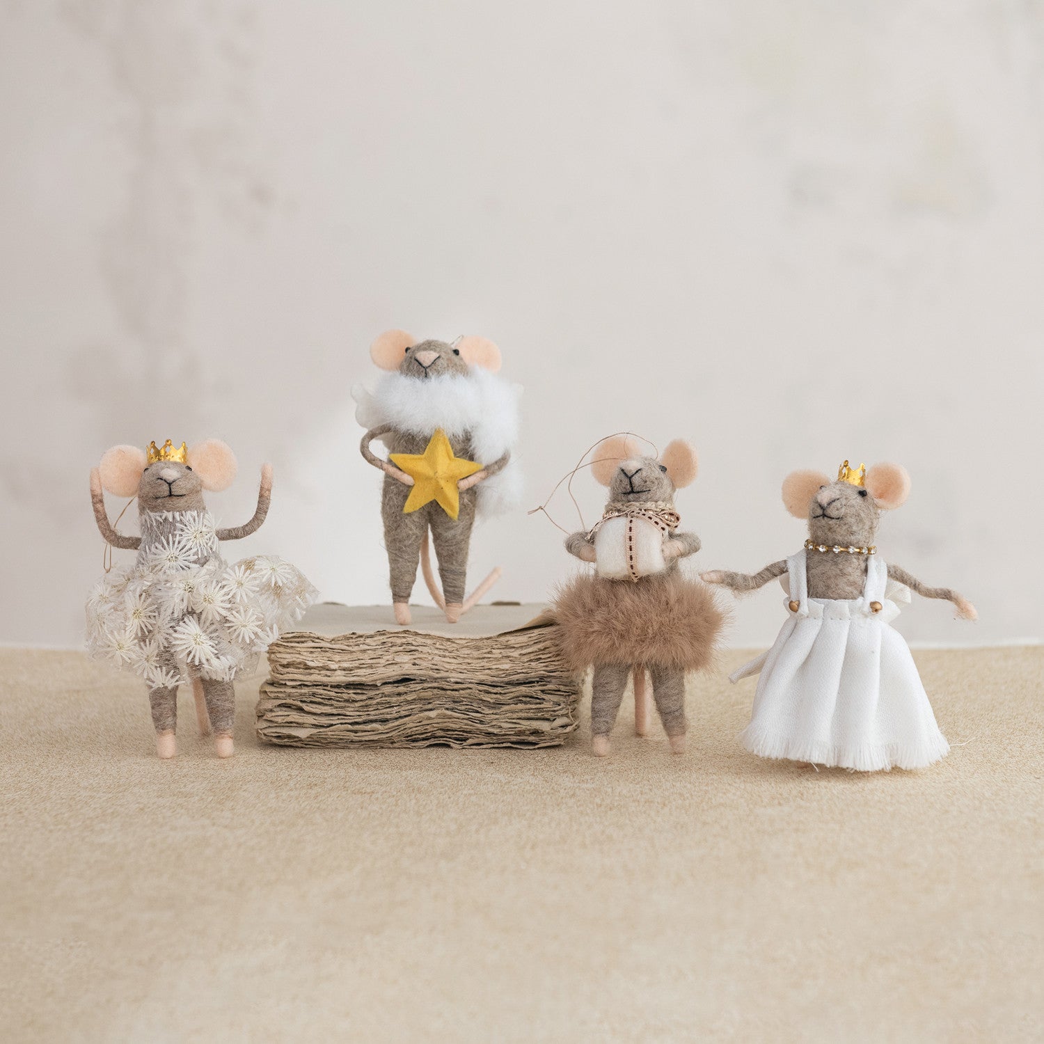 Handmade Wool Felt Mouse Ornament