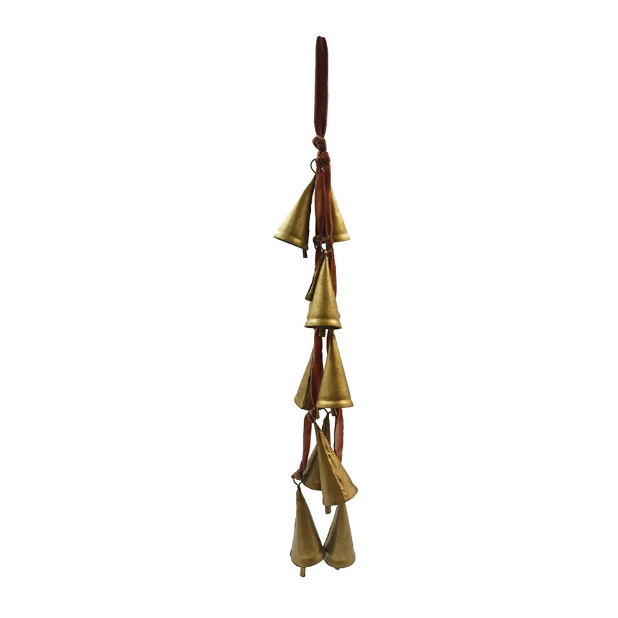 Rose Velvet Ribbon Bell Door Hanger