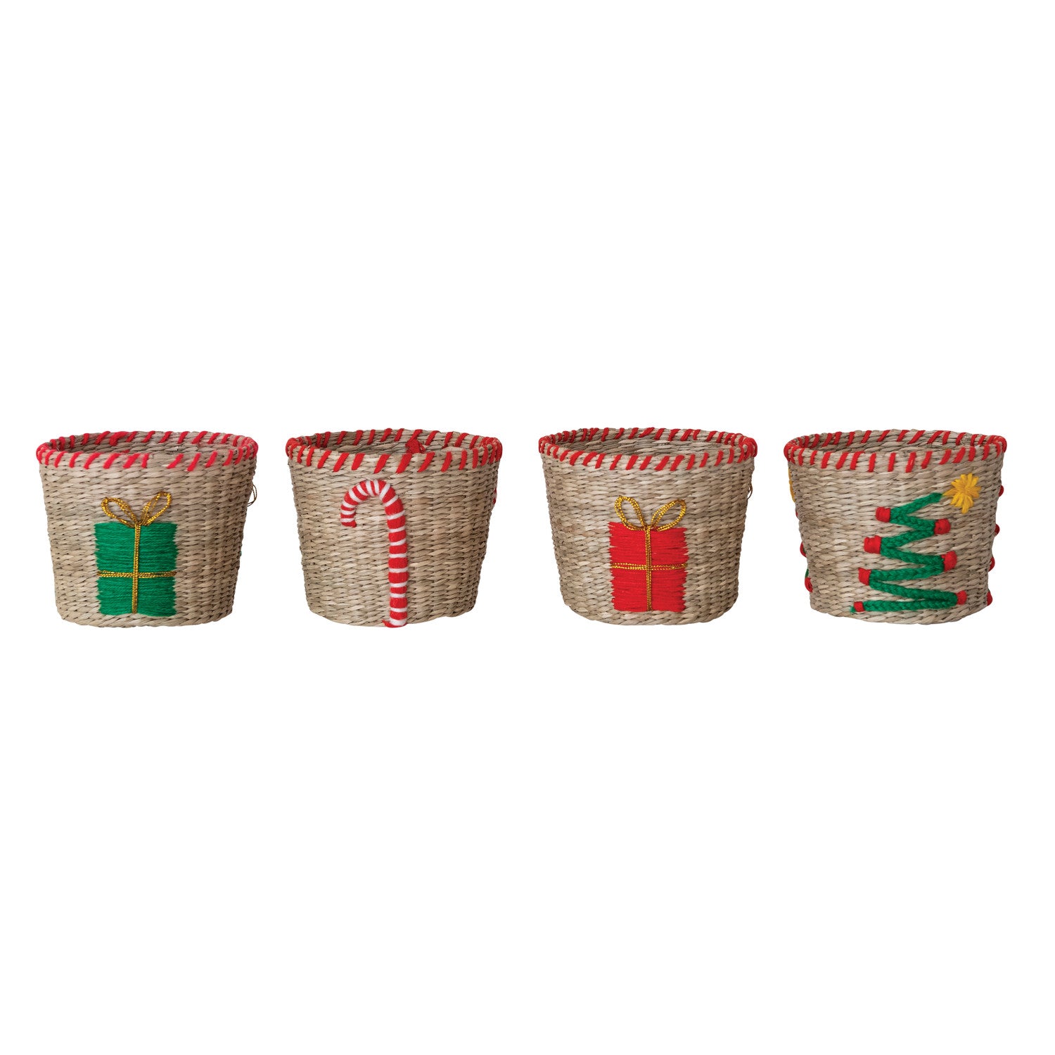 Hand-Woven Seagrass &amp; Cotton Basket
