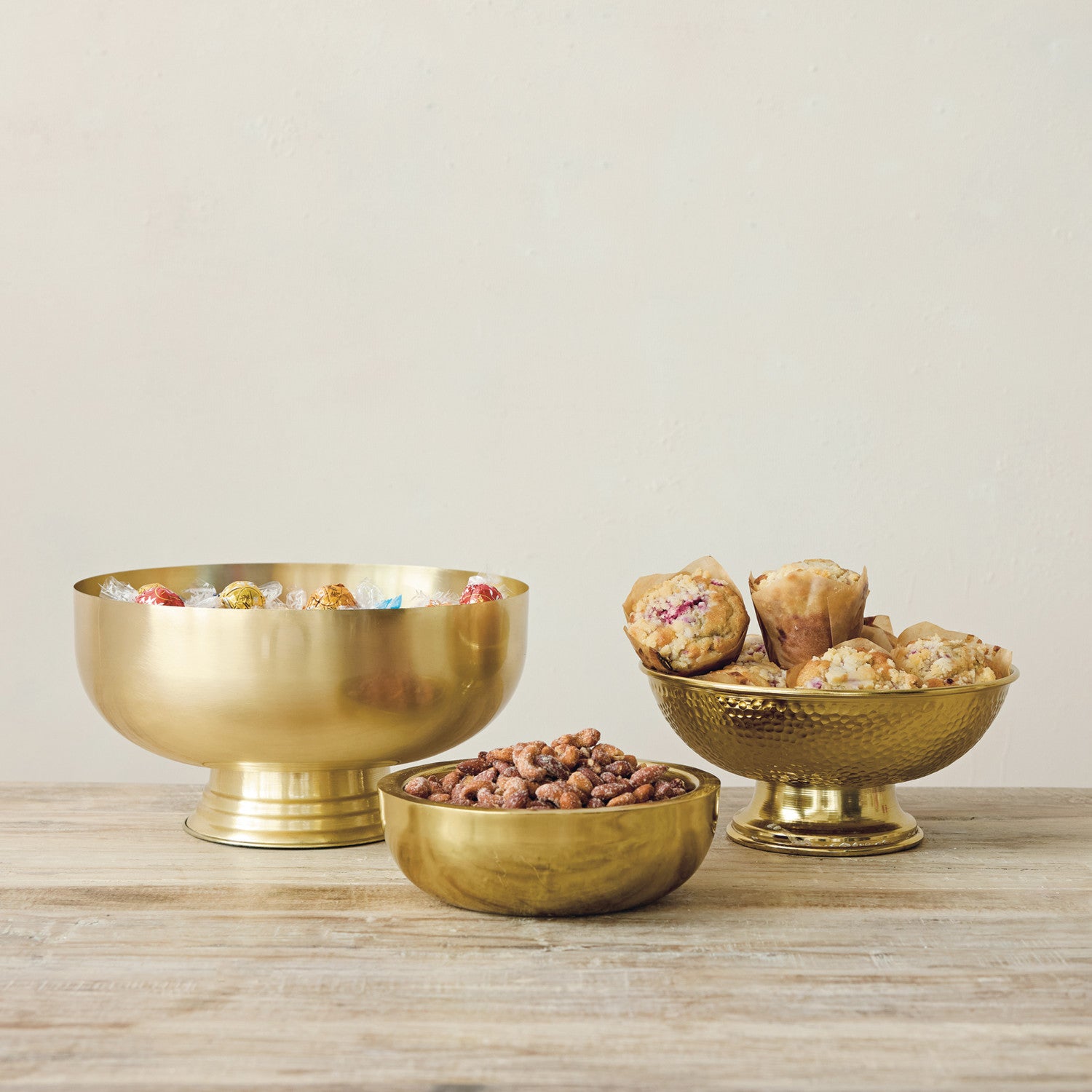 Metal Footed Gold Bowl