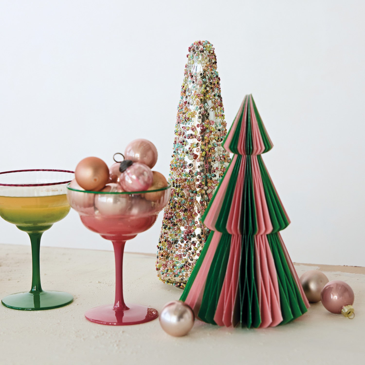 Ombre Fluted Stemmed Coupe Glass