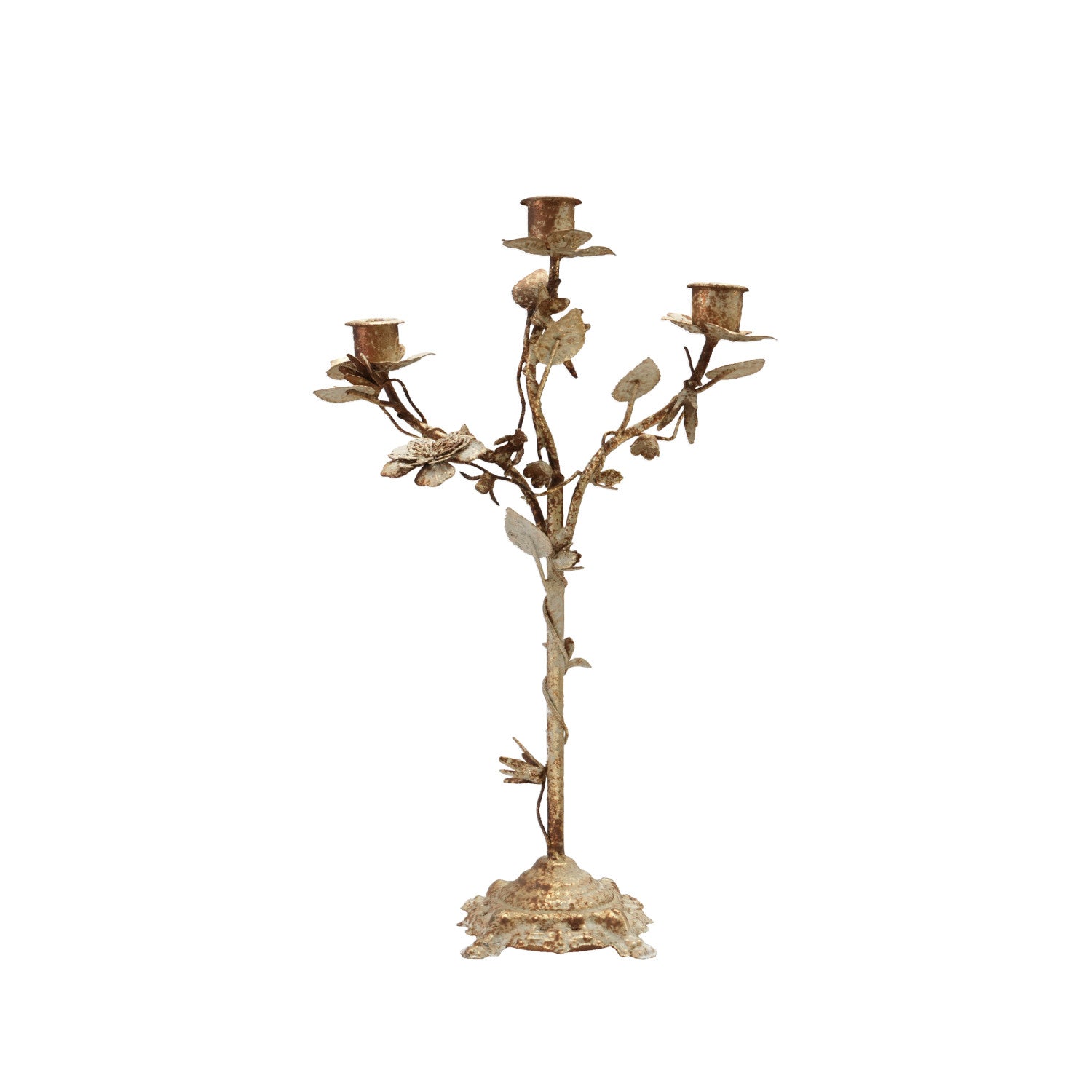 Metal Vintage Reproduction Toleware Candelabra