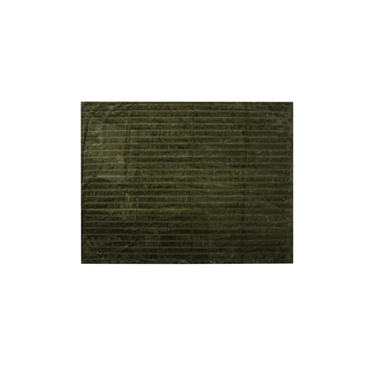 Faux Fur Ribbed Throw with Velvet Back