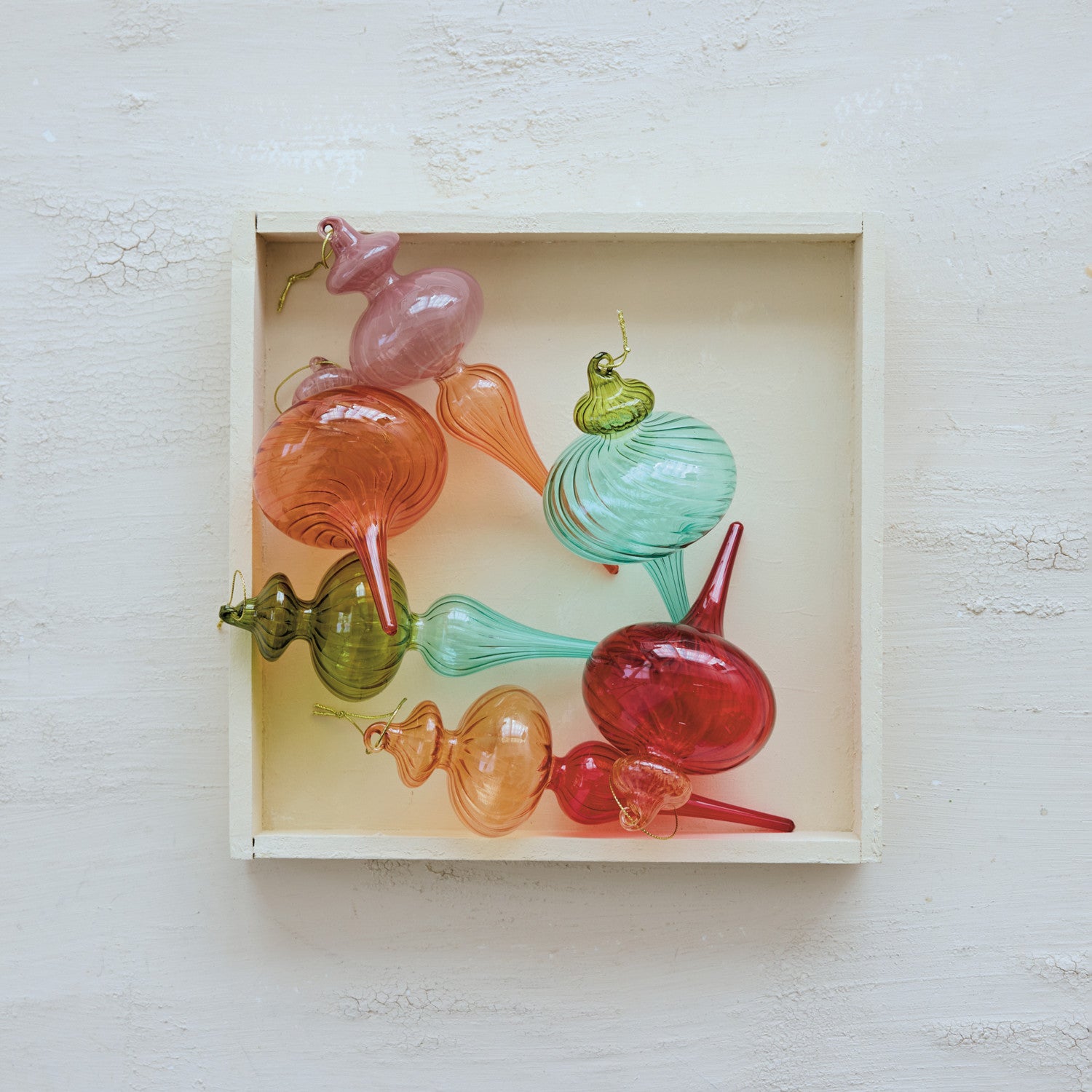 Two-Tone Glass Finial Ornament