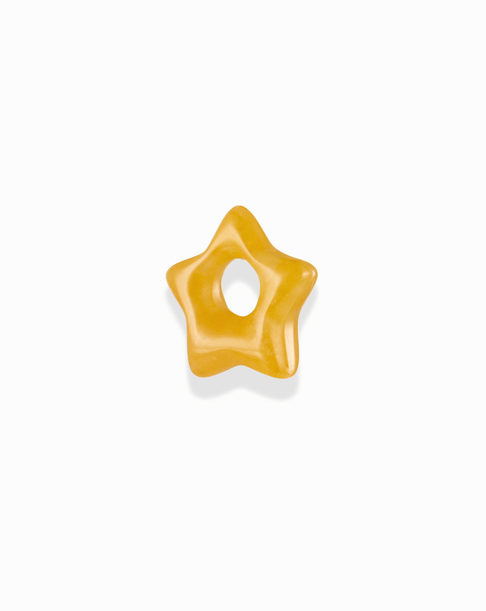 Yellow Jade Maia Star Spacer - Box Turtle