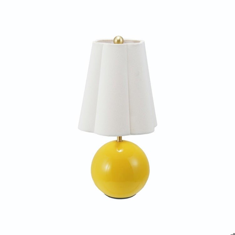 Yellow Metal Ball Table Lamp - Box Turtle