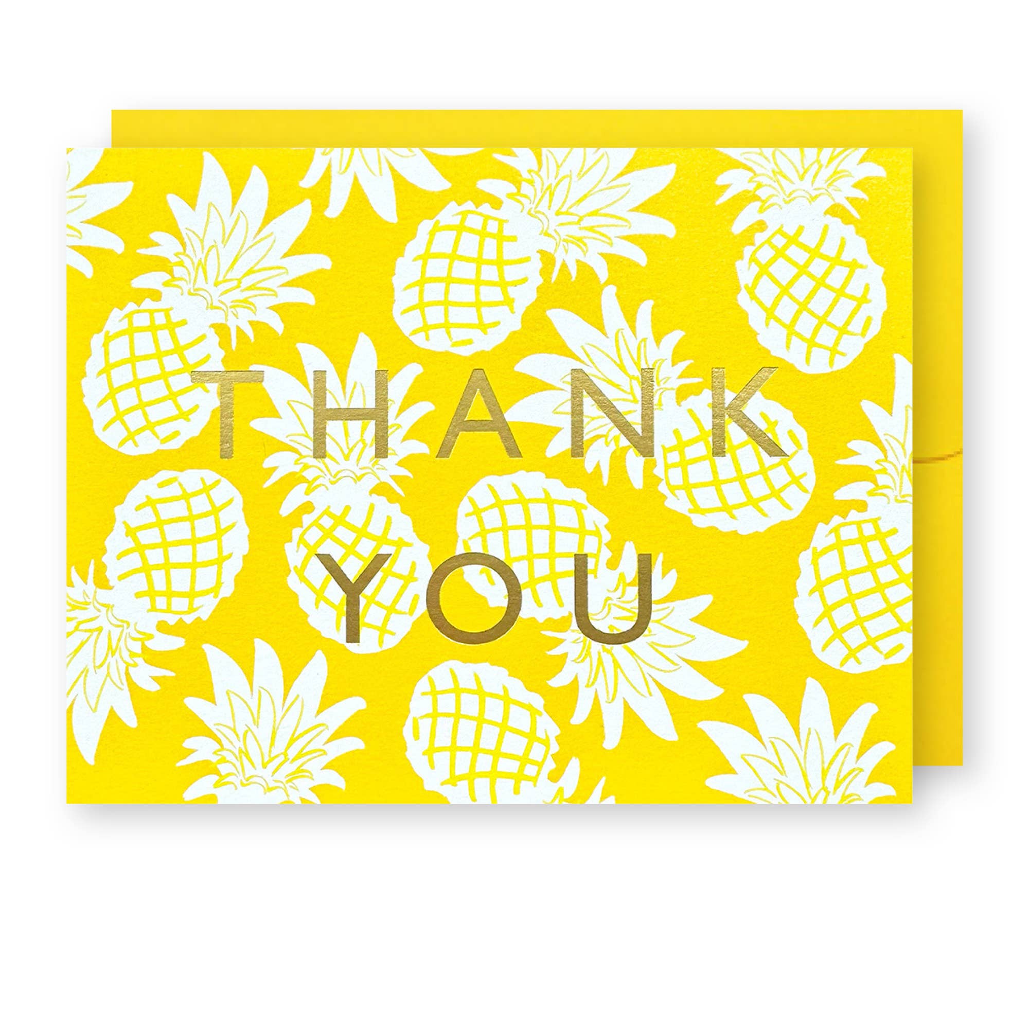 Yellow Pineapples Thank You Card - Box Turtle