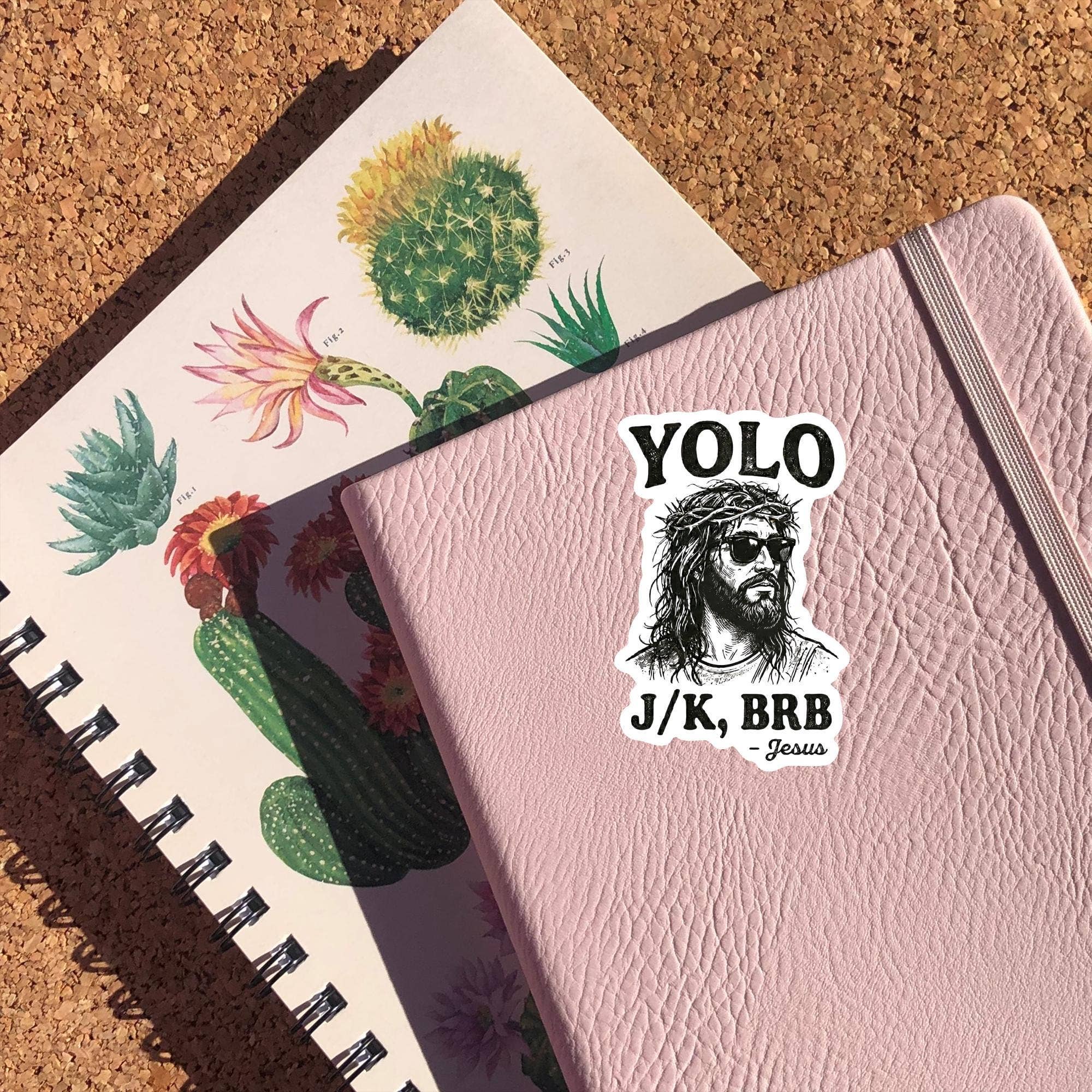 YOLO JK BRB Jesus Sticker - Box Turtle