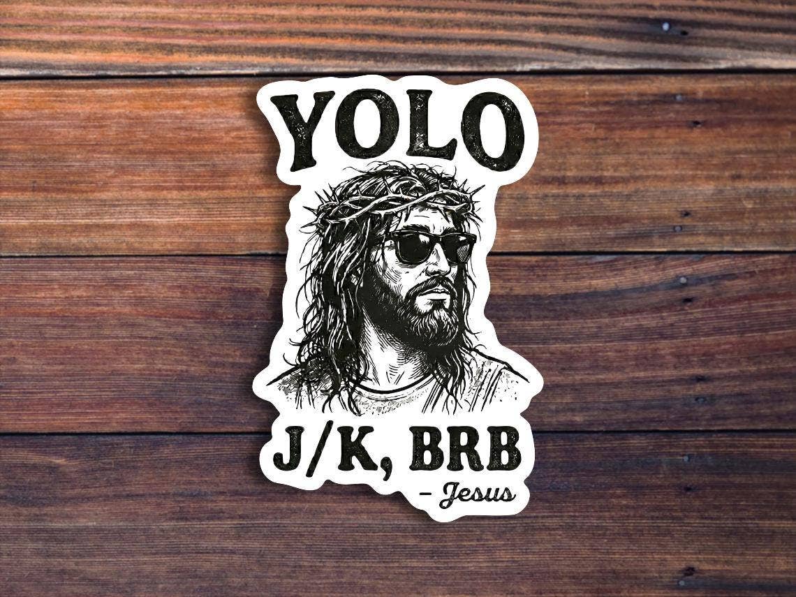 YOLO JK BRB Jesus Sticker - Box Turtle