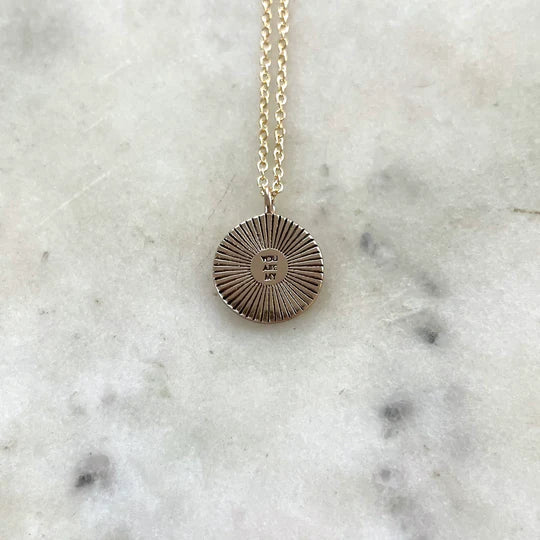 You Are My Sunshine Necklace - Box Turtle