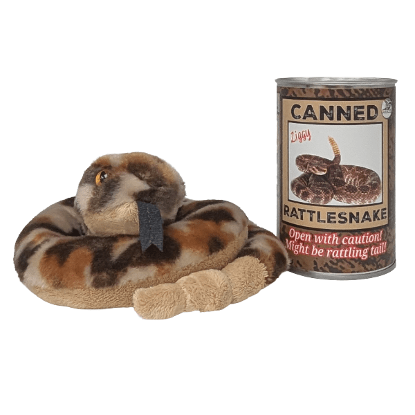 Ziggy the Canned Rattlesnake Stuffed Plush - Box Turtle