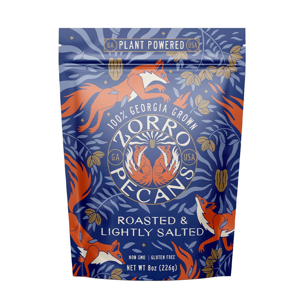 Zorro Pecans - Lightly Roasted & Salted - Box Turtle