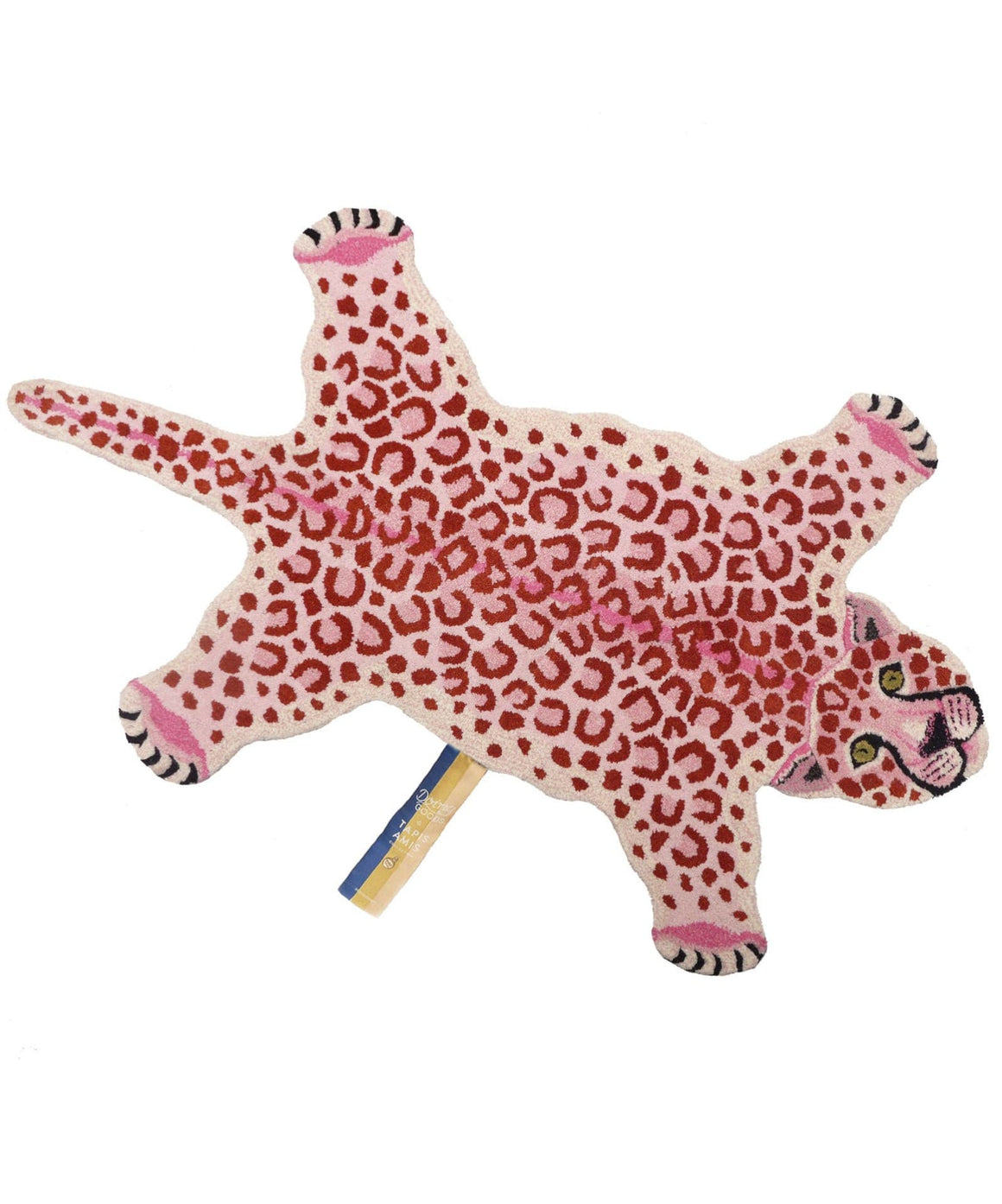pinky leopard rug