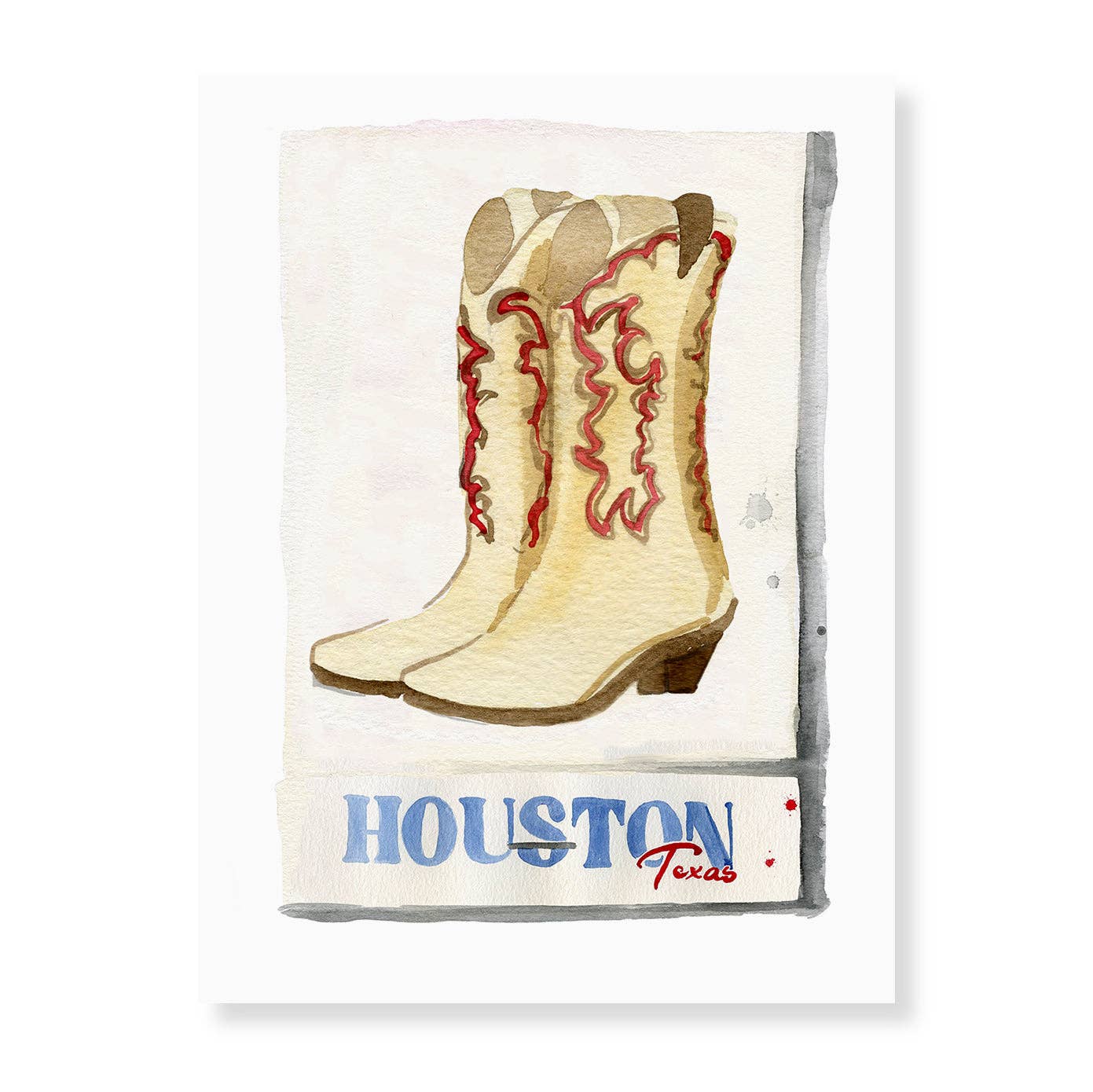 Houston Matchbook Print