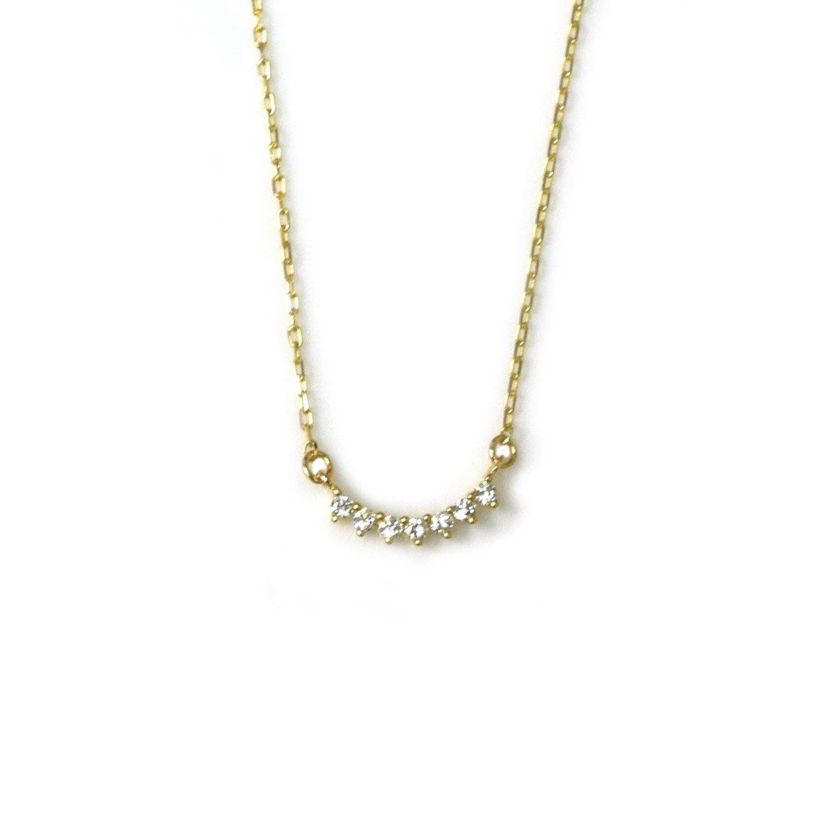 14kt Gold Diamond Cascade Pendant - Box Turtle