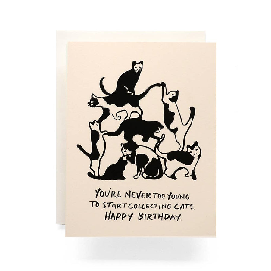Collecting Cats Birthday Card