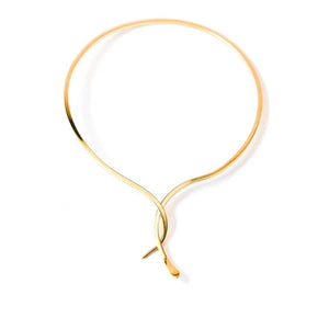 Brass snake serpent Syros choker Necklace