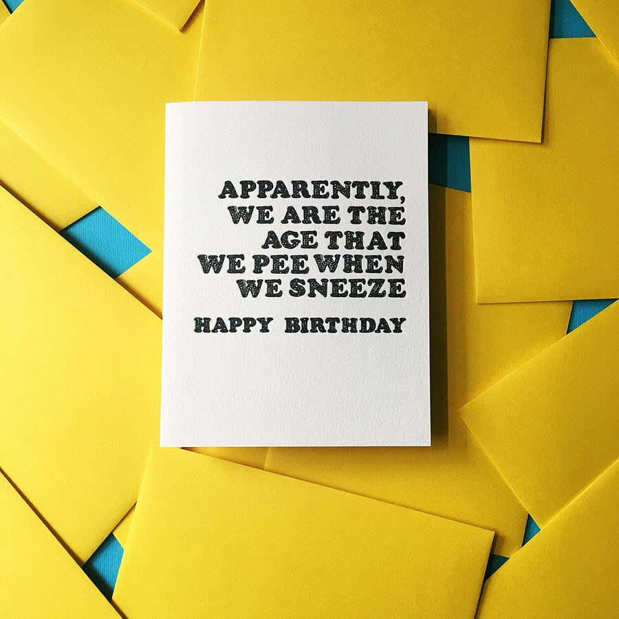 Pee Sneeze Card