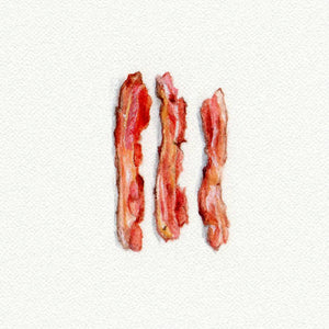 Bacon Miniature Watercolor Print