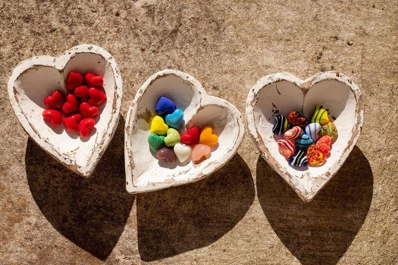 Glass Pocket Hearts