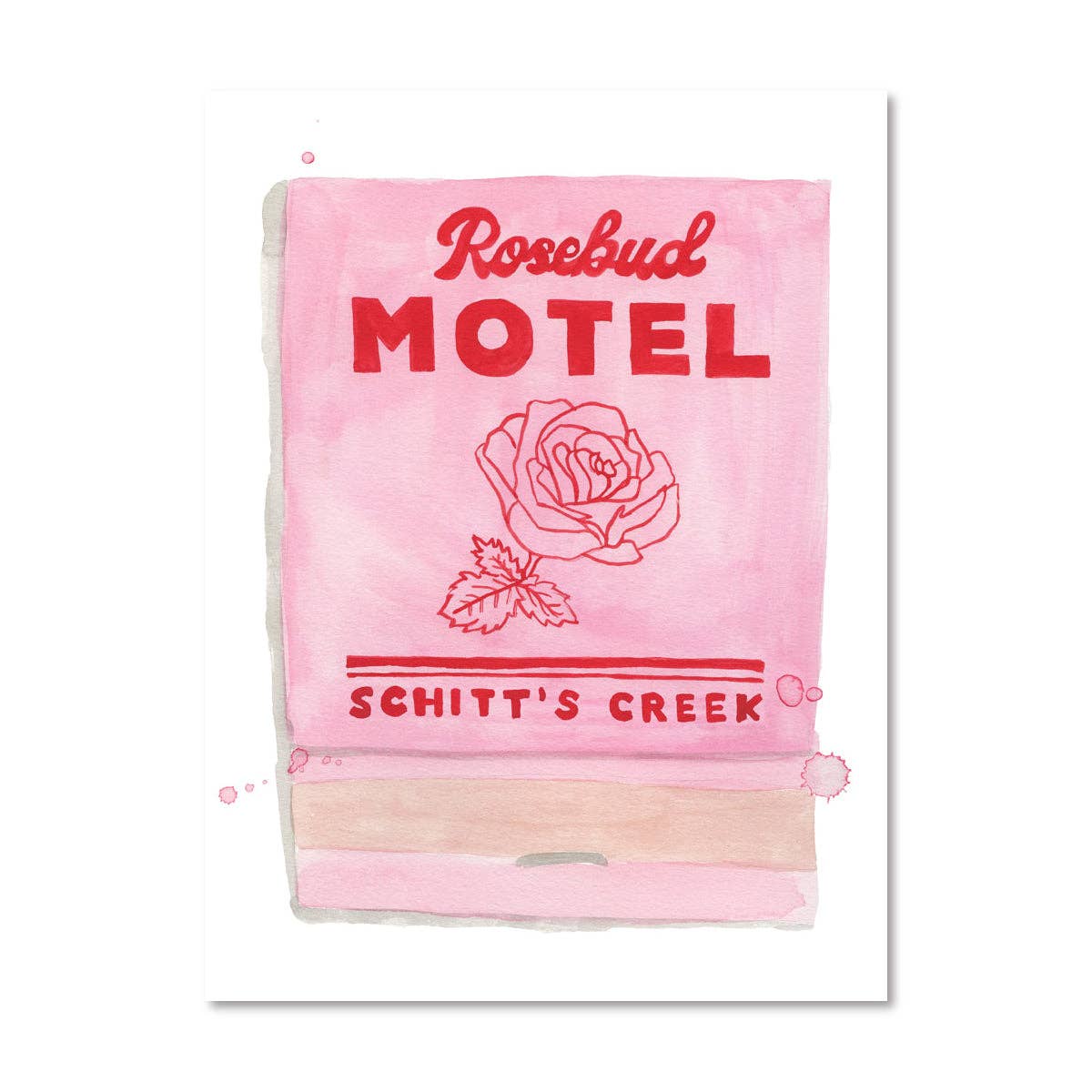 Rosebud Motel (Schitt's Creek) Matchbook Watercolor Print