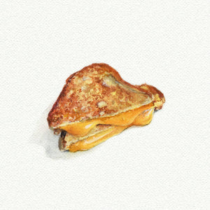 Grilled Cheese Sandwich Miniature Watercolor Print