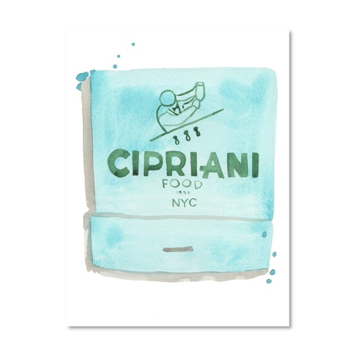 Cipriani Matchbook Watercolor Print