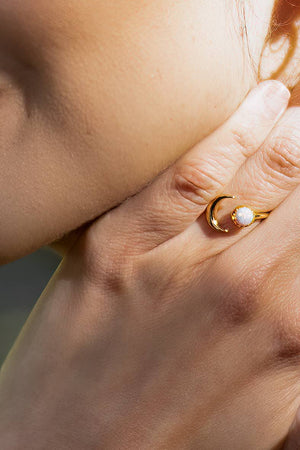 Champagne Supernova 24k Gold Plated Ring
