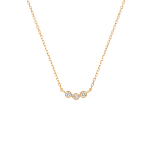Solid Gold Diamond Trio Pendant