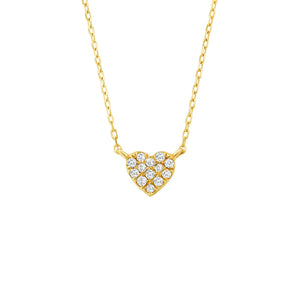 14kt Gold Forever Loved Diamond Heart Pendant