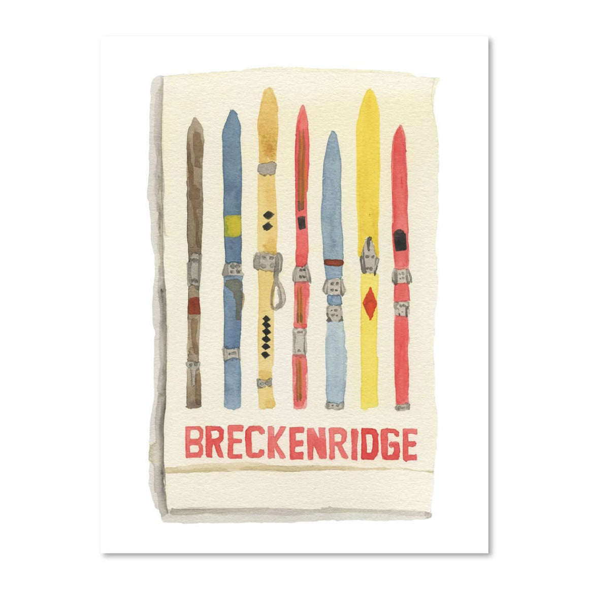 Breckenridge Matchbook Watercolor Print