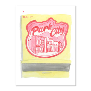 Park City Matchbook Watercolor Print