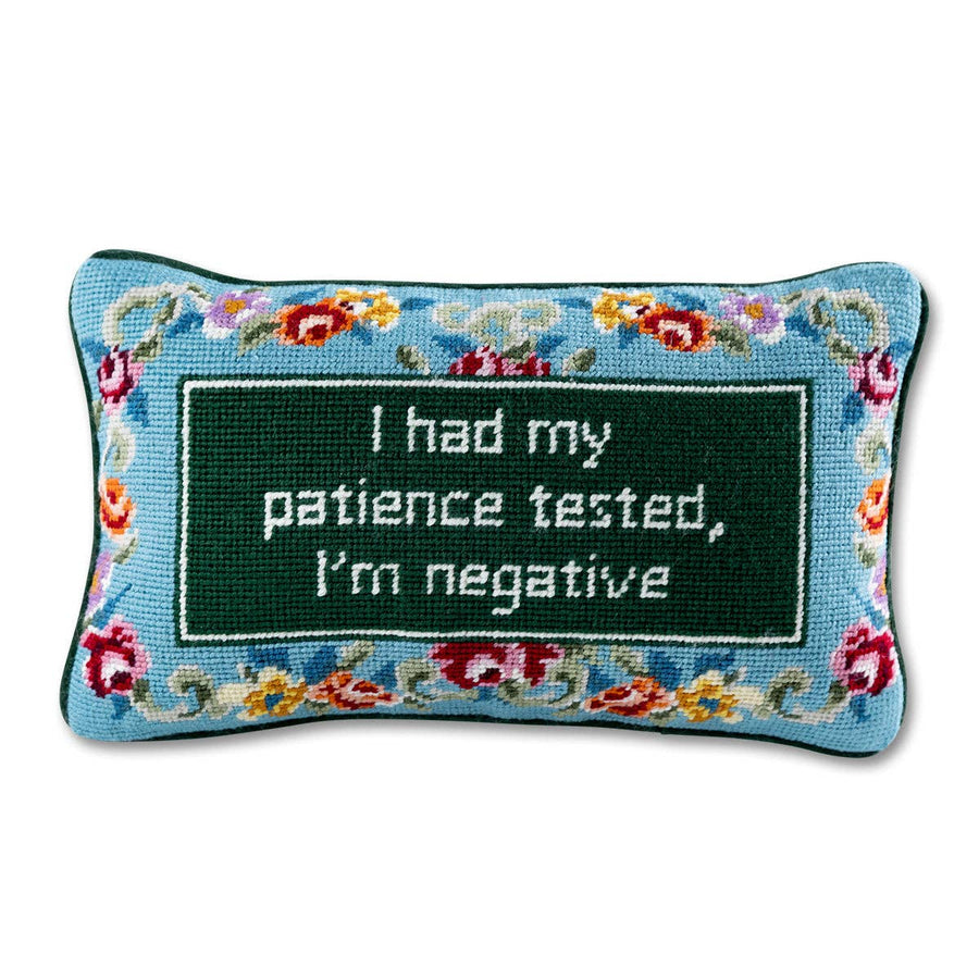 Patience Needlepoint Pillow