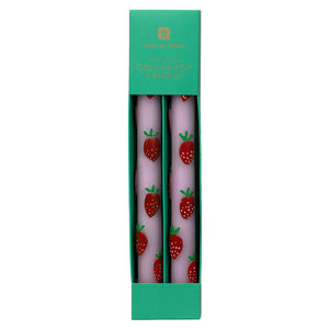 Strawberry Statement Taper Candles