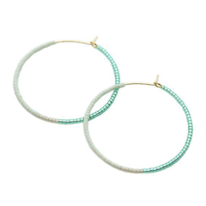 Color Field Hoops Lg - Mint