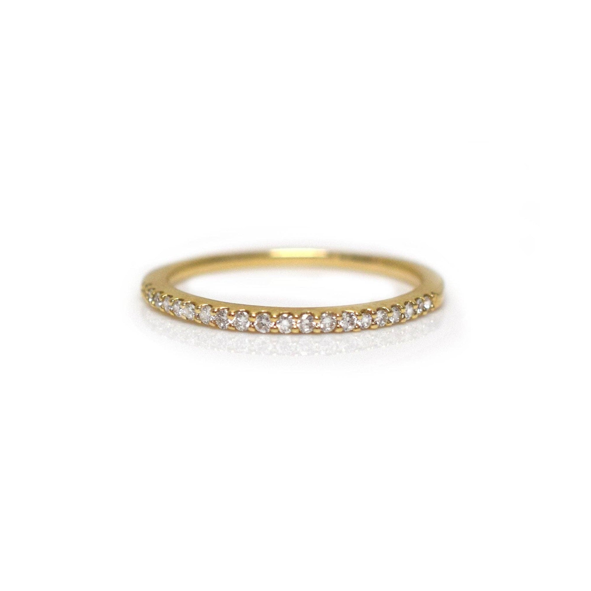 Solid Gold & Diamond Half Eternity Band
