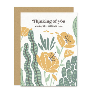 Thinking of You Floral Desert Card